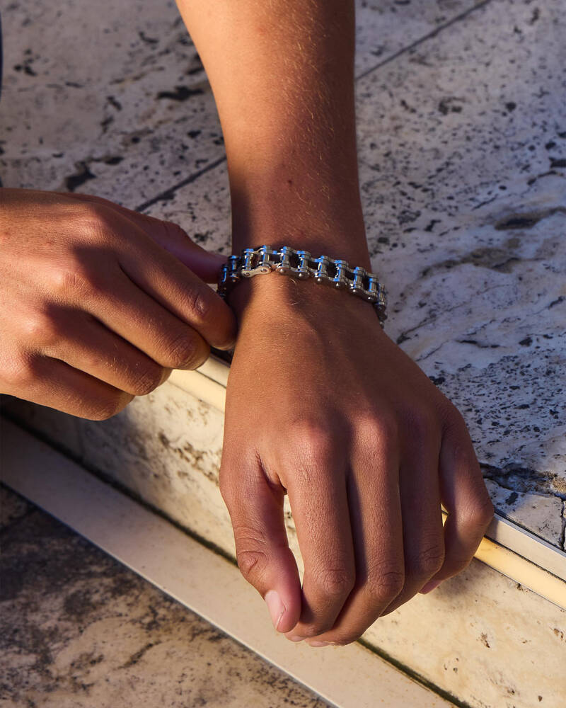 REPUBLIK Metal Bike Chain Bracelet for Mens