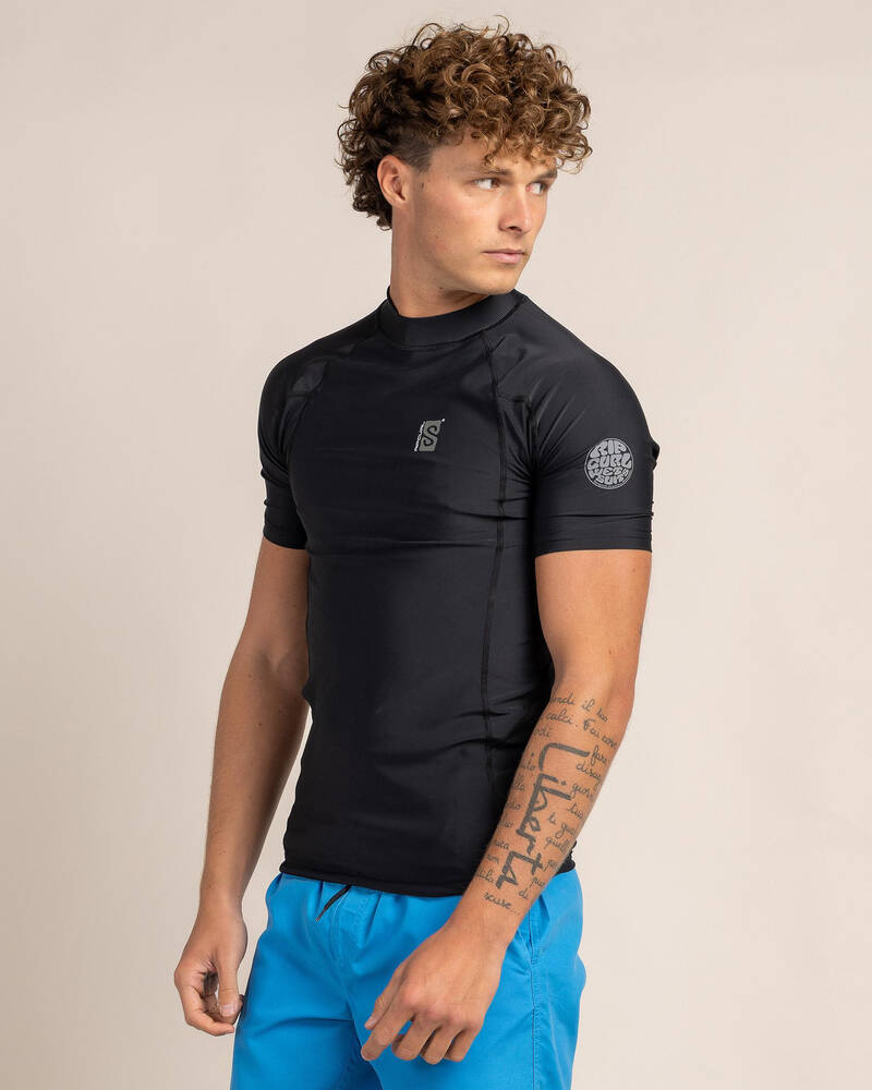 Rip Curl Search Performance Short Sleeve Rash Vest for Mens