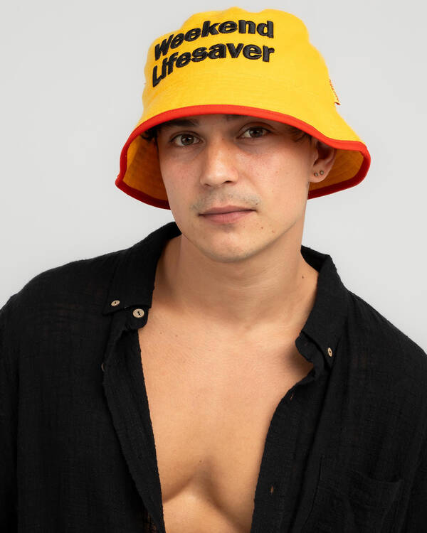 Milton Mango Weekend Lifesaver Terry Towelling Bucket Hat for Mens