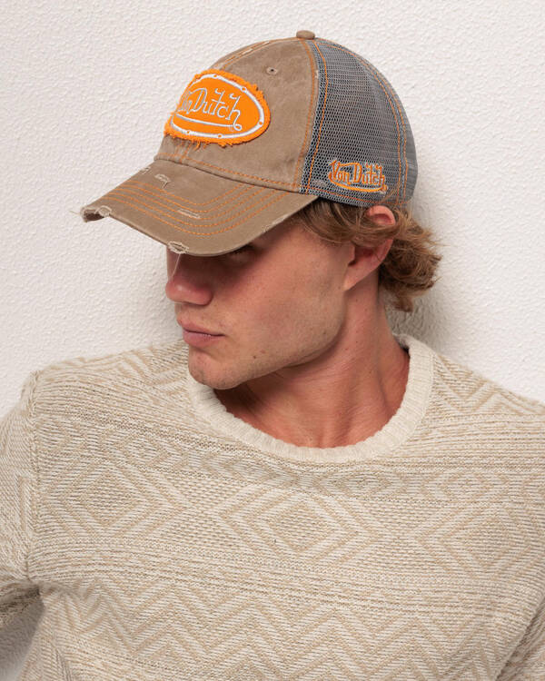 Contrast Distressed Trucker Cap