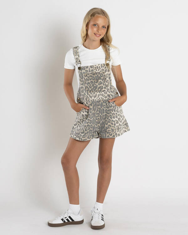 DESU Girls' Kitty Short Overalls for Womens