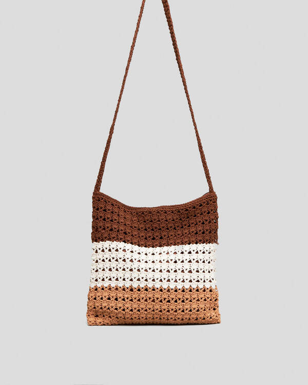 Mooloola Mocha Macrame Bag for Womens