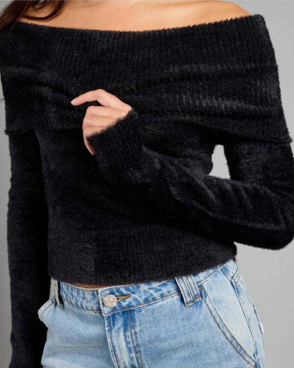Ava And Ever Kris Off Shoulder Knit Top for Womens