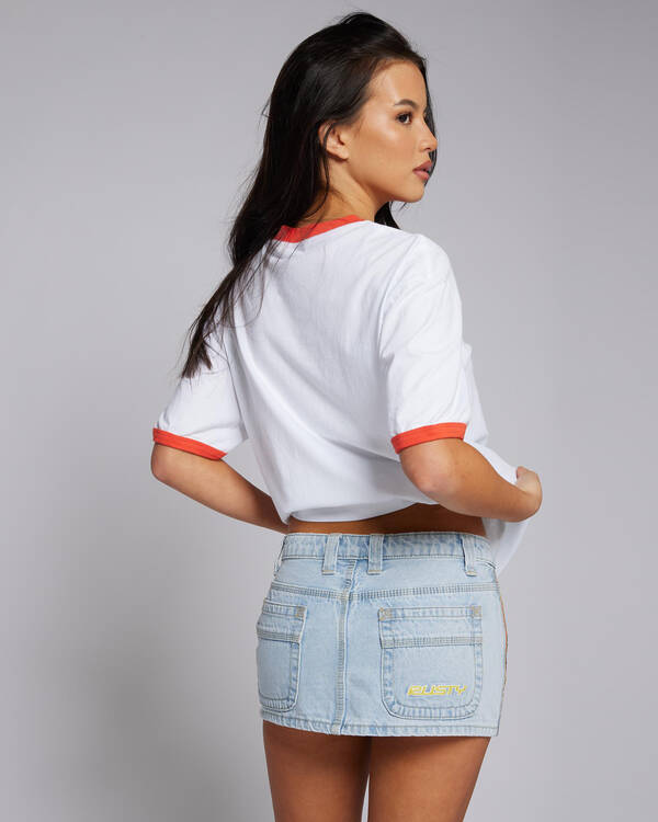 Rusty Flip Mommy Mini Denim Skirt for Womens