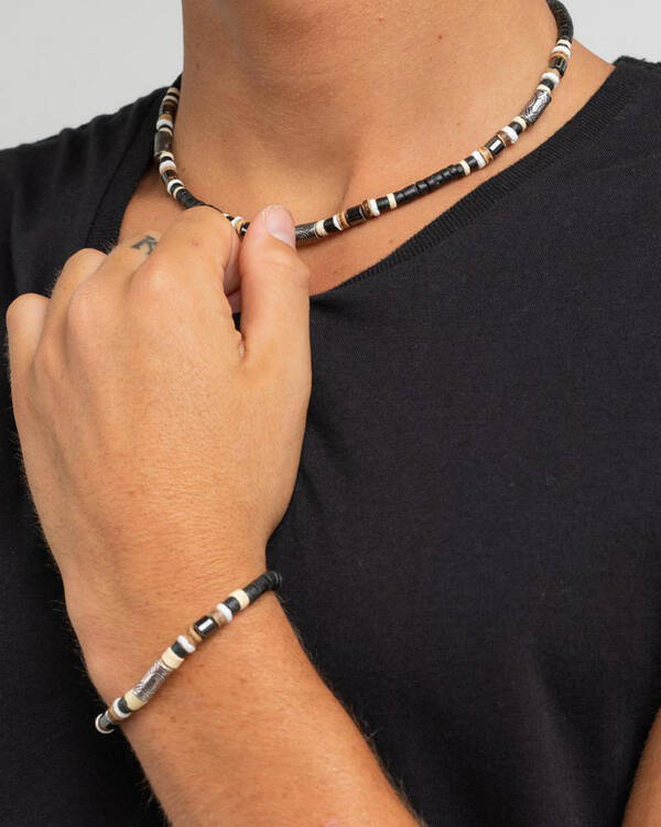 Classics 77 Beaded Bracelet and Necklace Combo Pack for Mens