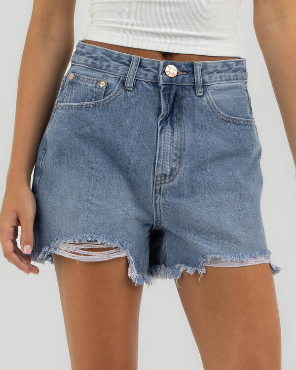 DESU Reign Mid Denim Shorts for Womens
