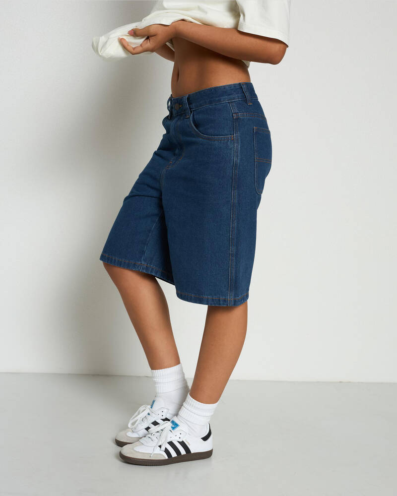 S-Double Womens Denim Standard Shorts for Womens