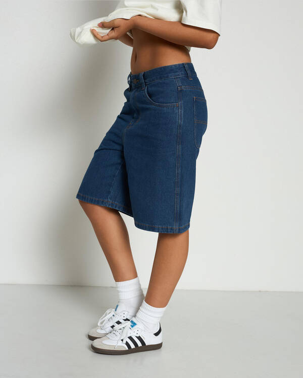 S-Double Womens Denim Standard Shorts for Womens