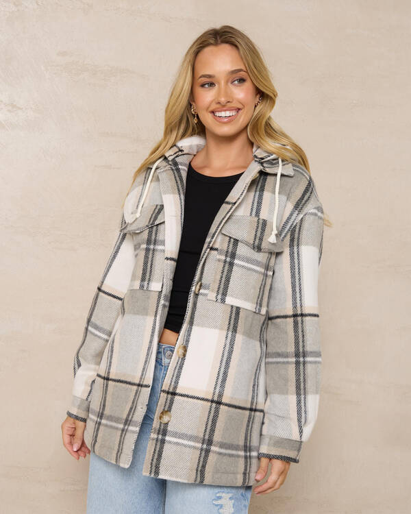 Mooloola Flynn Hooded Shacket for Womens