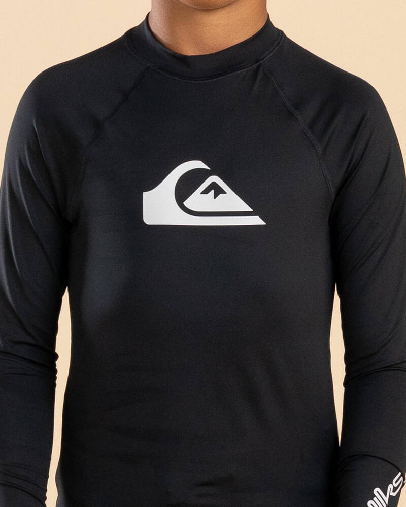 Quiksilver All Time Boy's Sleeve Rash Vest for Mens