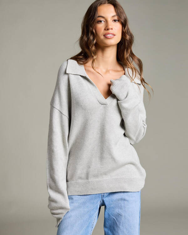 Ava And Ever Anthea Polo Collar Knit Jumper for Womens