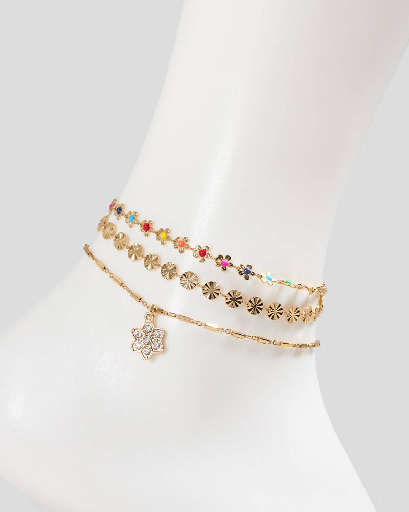 Karyn In LA Blossom Anklet Pack for Womens