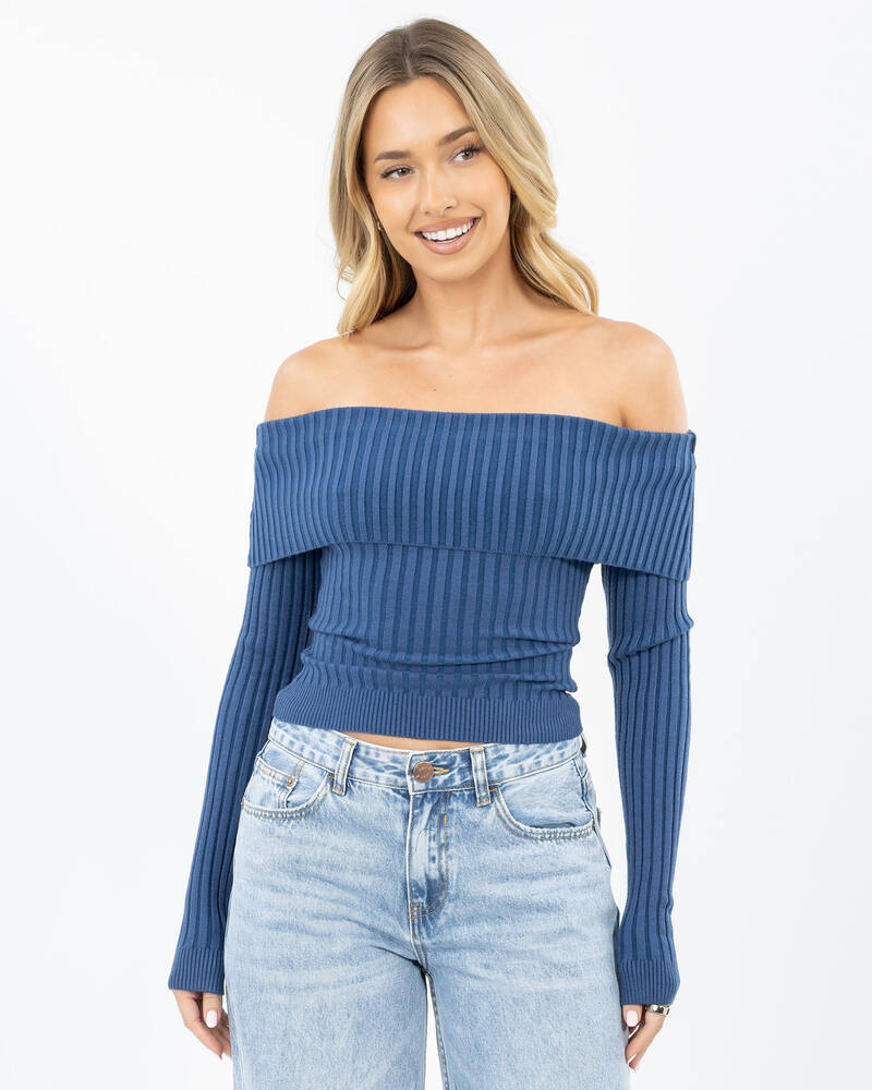 Ava And Ever Ari Off Shoulder Knit Top for Womens