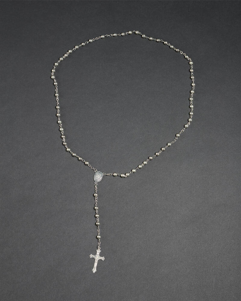 REPUBLIK Rosary Bead Necklace for Mens