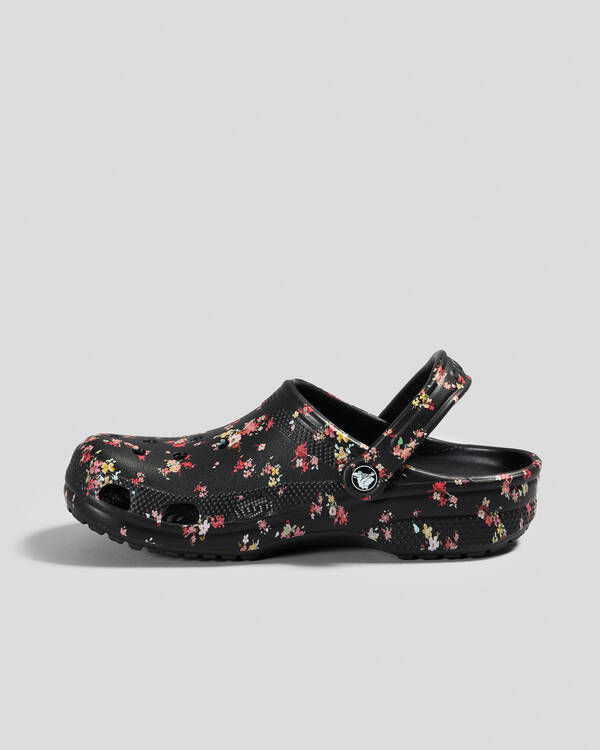 Crocs Classic Floral Print Clogs for Unisex