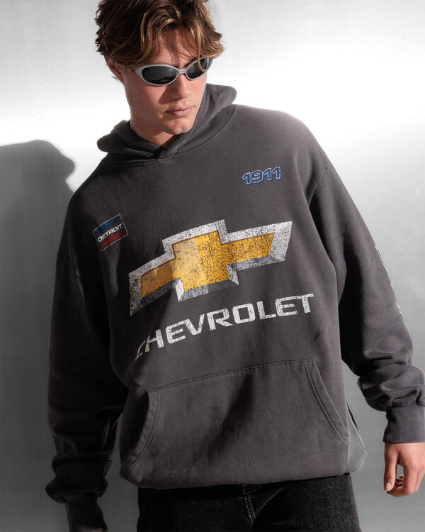 Gilroy Chevrolet Badge Vintage Hoodie for Mens