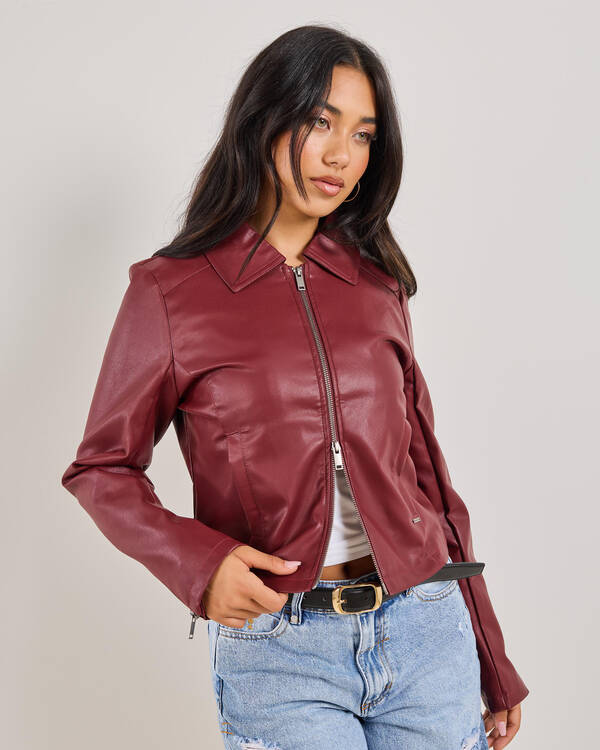 Ava And Ever Izzy Faux Leather Jacket for Womens