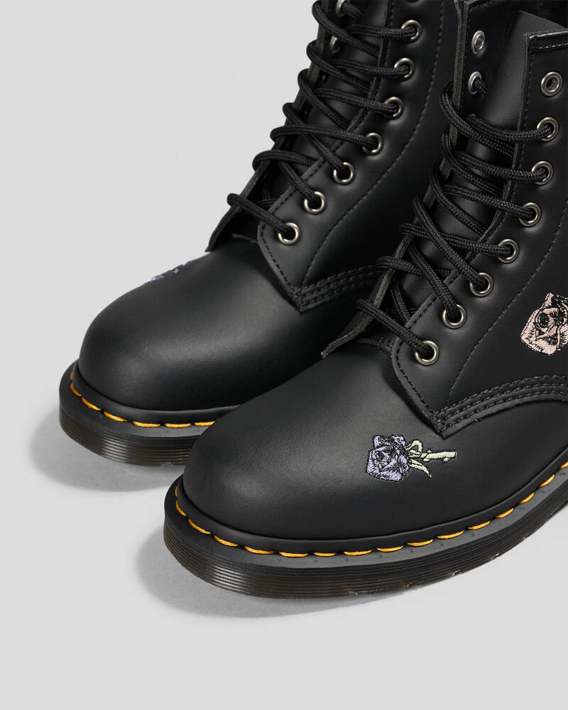 DR MARTENS 1460 Vonda 8 Eye Boot Black Genix Nappa for Mens