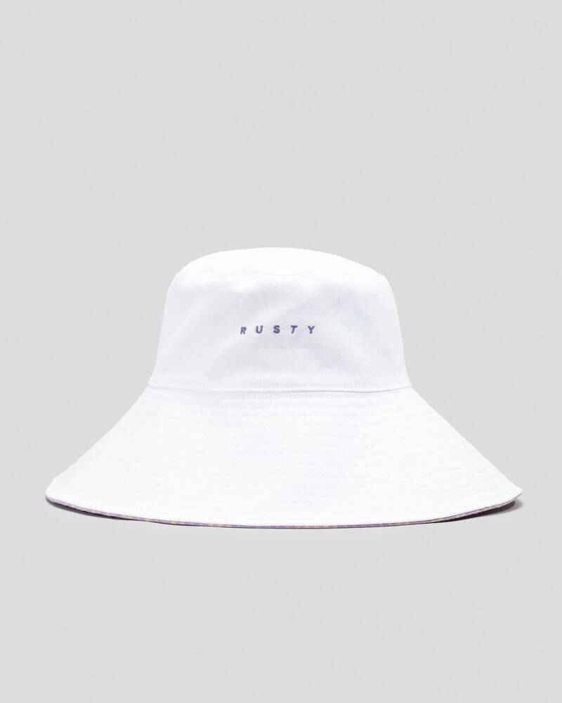 Rusty Checked Out Reversible Bucket Hat for Womens