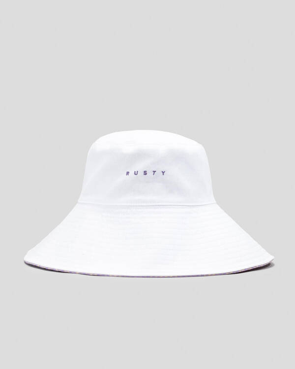 Rusty Checked Out Reversible Bucket Hat for Womens