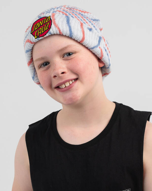 Santa Cruz Boys' Classic Dot Patch Beanie for Mens