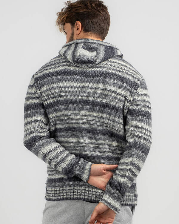 Skylark Strip Back Hooded Knit Jumper for Mens