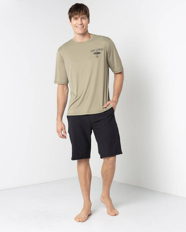 Rip Curl Icons Surflite UPF Short Sleeve Rash Vest for Mens