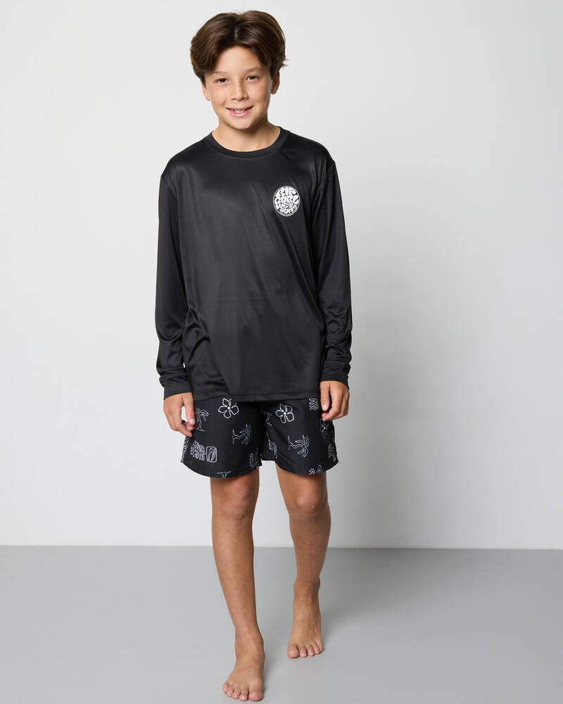 Rip Curl Boys' Icons Surflite Long Sleeve Rash Vest for Mens