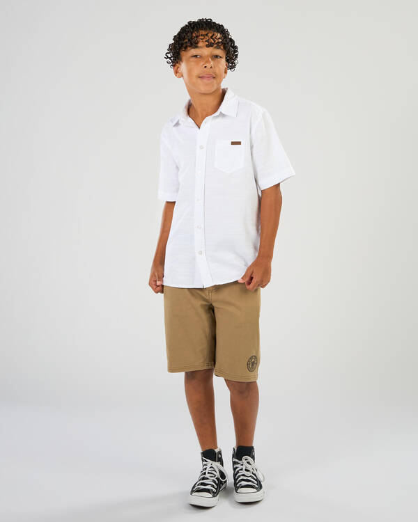 Skylark Boys' Integral Short Sleeve Shirt for Mens