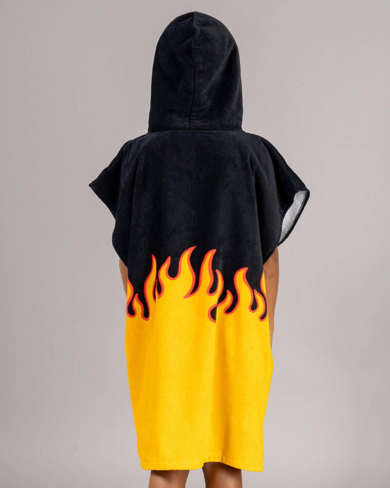 Santa Cruz Boys' Flaming Stack Hooded Towel for Mens