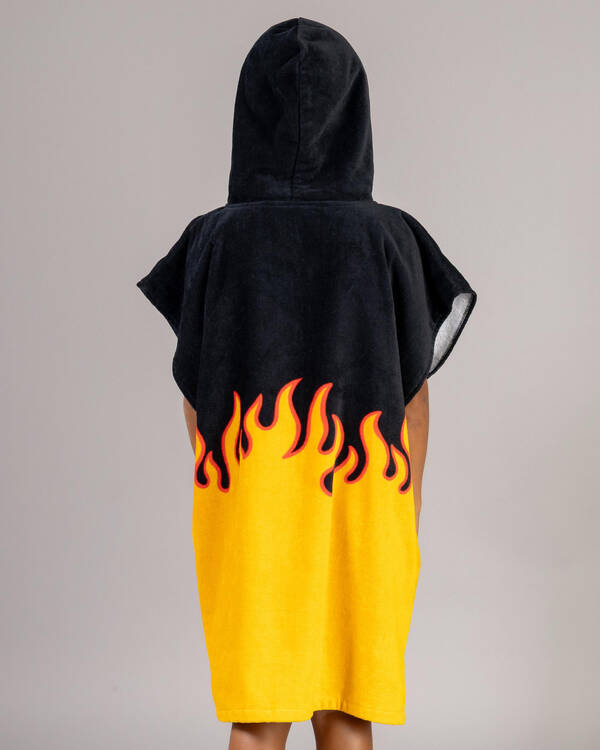 Santa Cruz Boys' Flaming Stack Hooded Towel for Mens