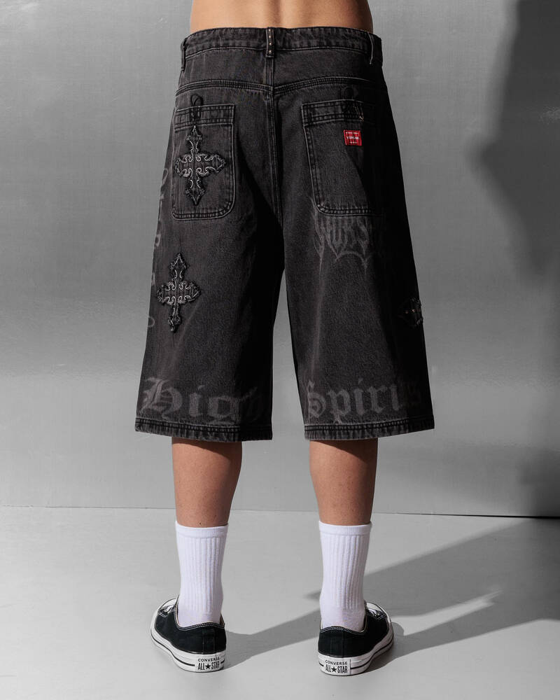 Worship Supplies Manic Dozer Jean Shorts for Mens