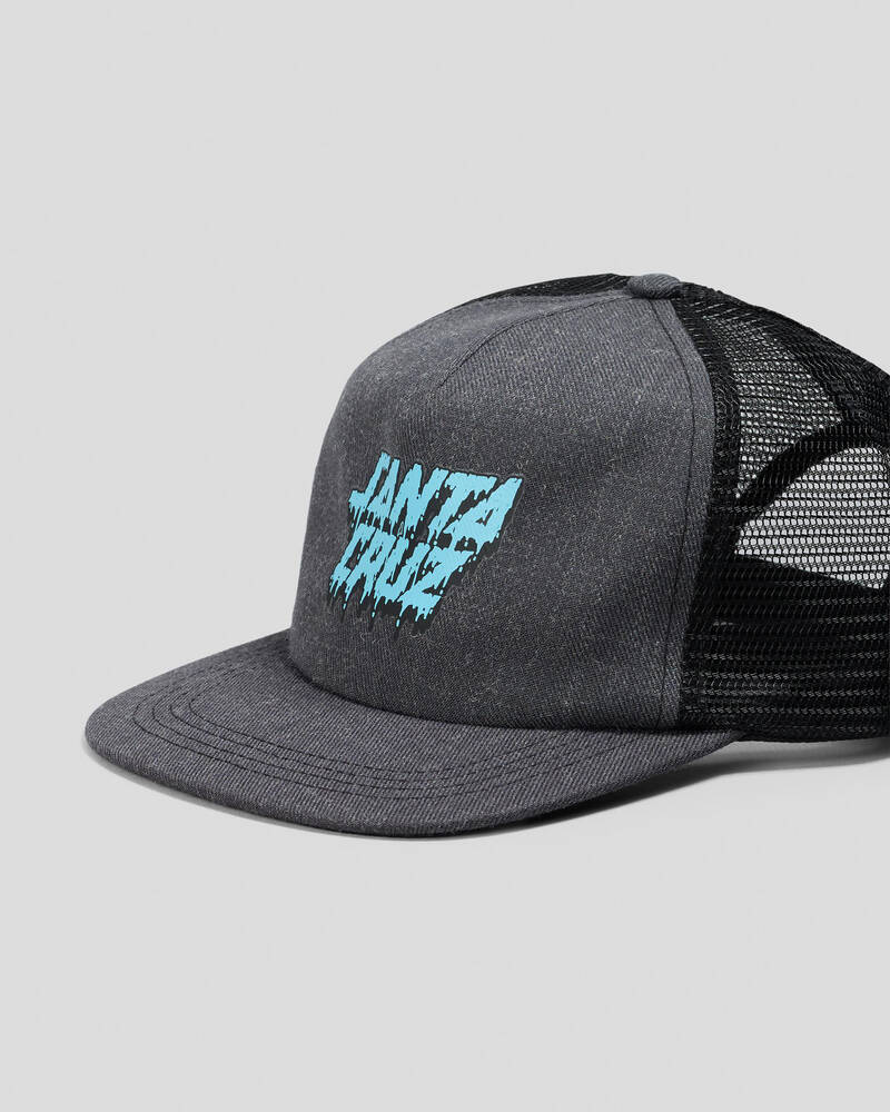 Santa Cruz Boys' Melting Strip Trucker Cap for Mens