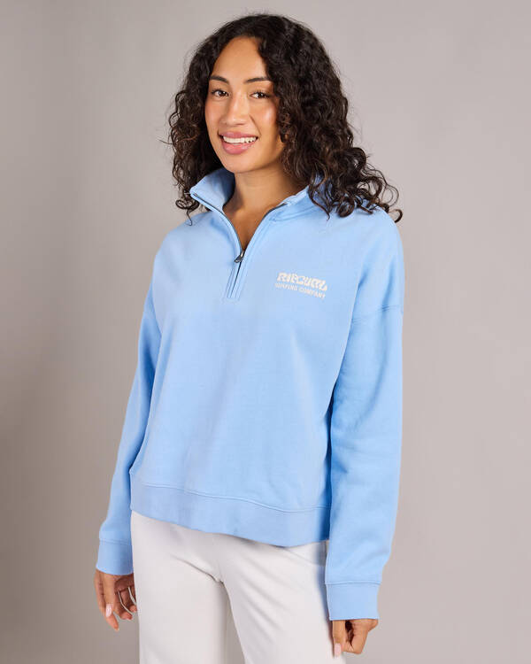 Rip Curl Surf Puff 1/4 Zip Sweatshirt for Womens