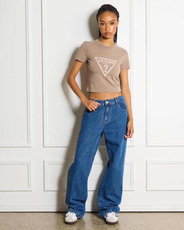 GUESS Originals Vintage Triangle Baby Tee for Womens