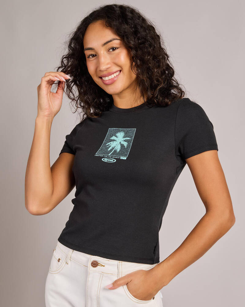 Rip Curl Neon Palm Fitted T-Shirt for Womens