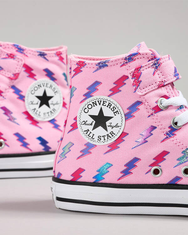 Converse Girls' Chuck Taylor All Star Electric Bolt Easy On Shoes for Womens