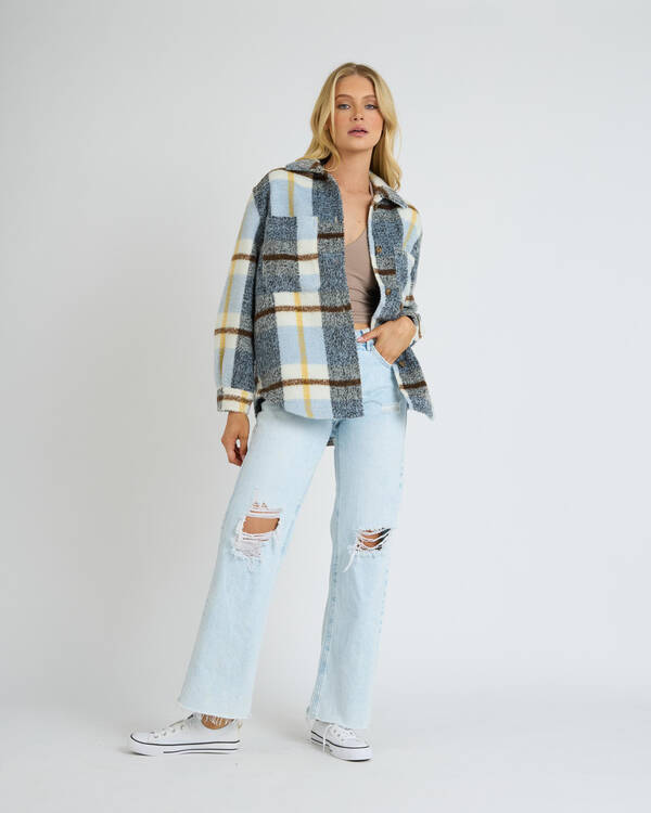 RVCA Valley Plaid Shacket for Womens