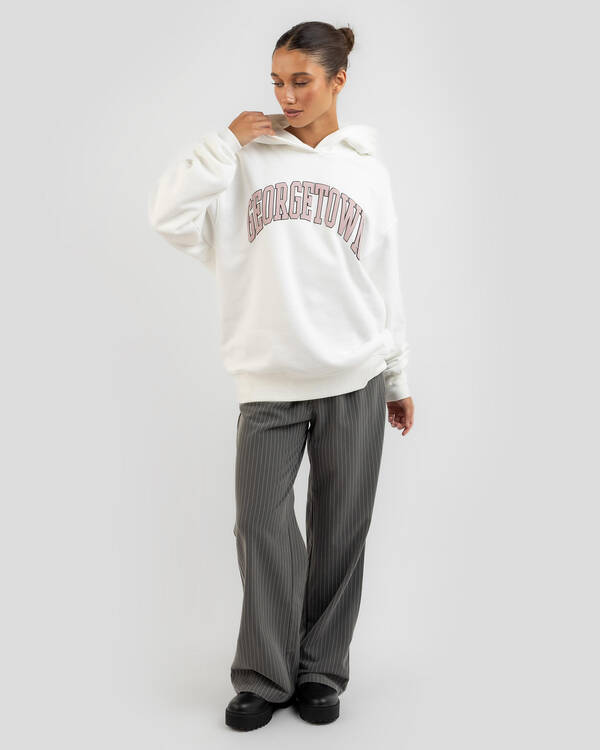 NCAA Georgetown Puff Print Hoodie for Womens