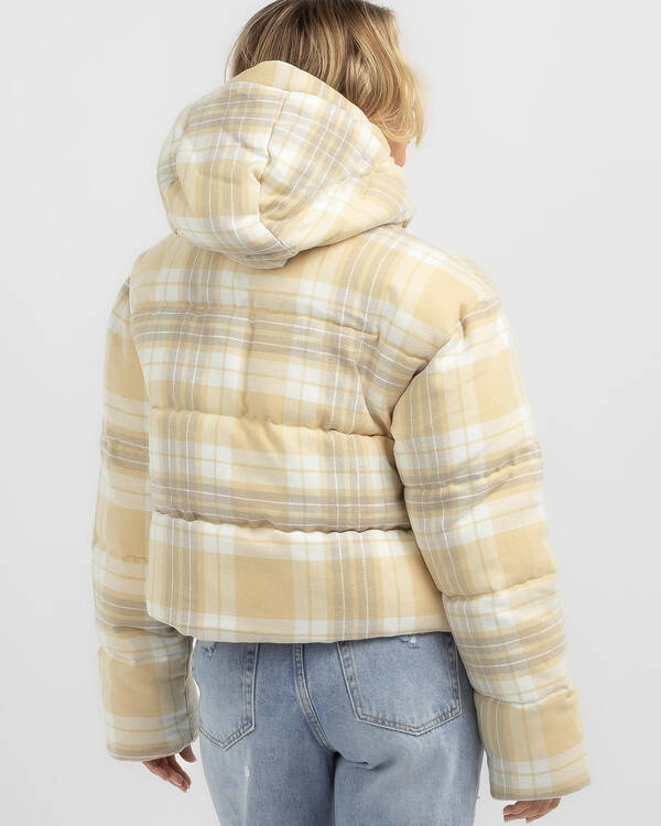 Rip Curl Anti-Series Surf Check Hooded Puffer Jacket for Womens