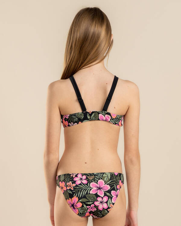 Roxy Girls' Active Floral Crop Top Bikini Set for Womens