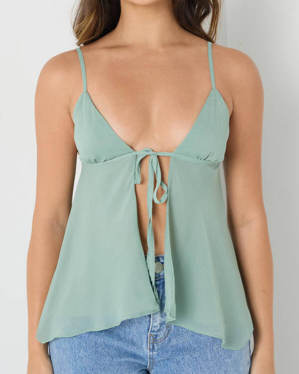 Ava And Ever Maree Tie Front Top for Womens