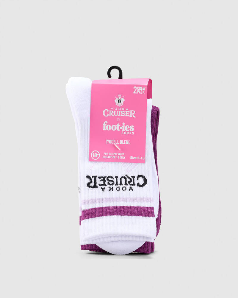 FOOT-IES Vodka Cruiser Bold Berry Sneaker Sock 2 Pack for Mens
