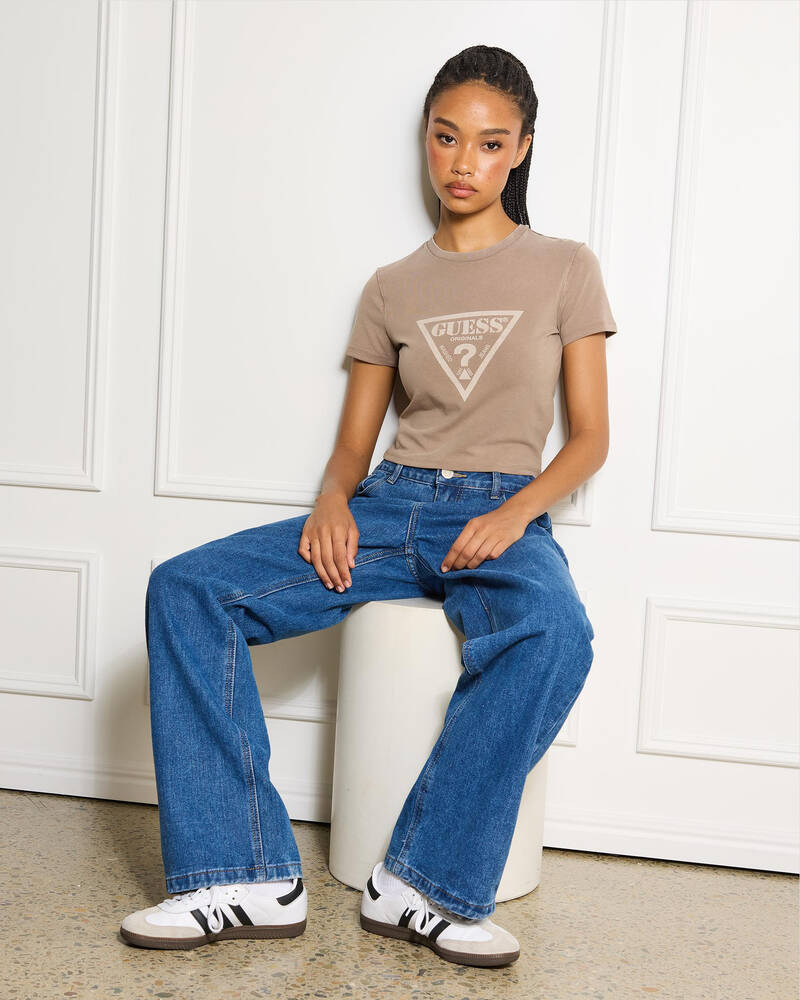 GUESS Originals Vintage Triangle Baby Tee for Womens