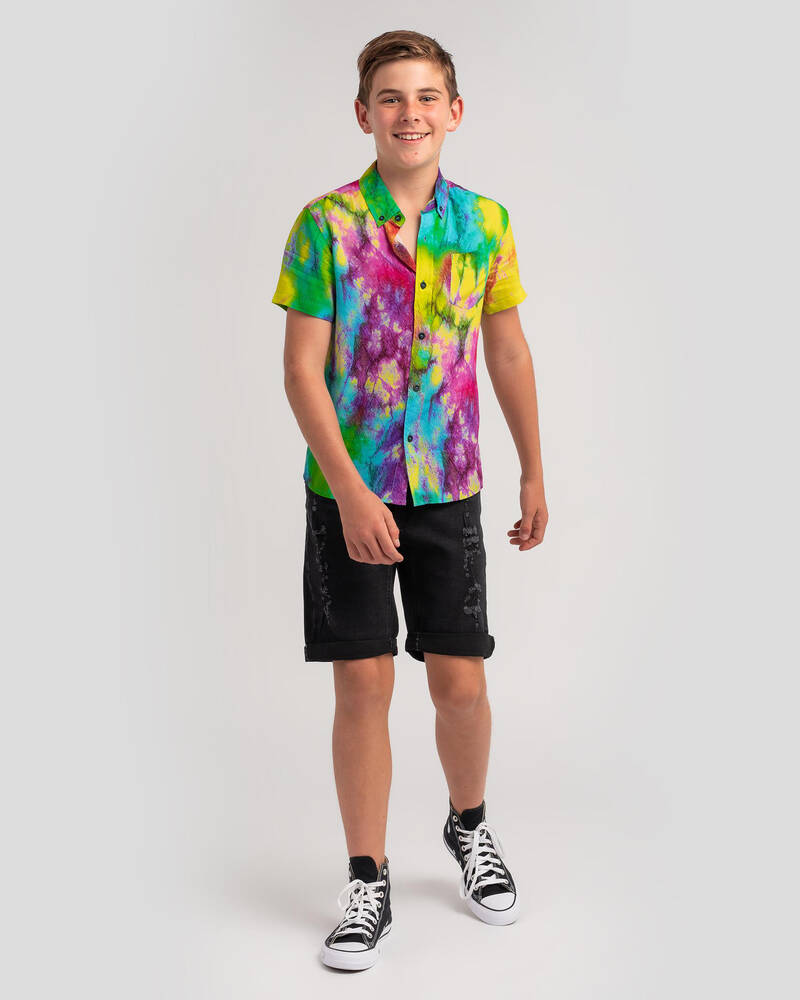 Skylark Boys' Splice Short Sleeve Shirt for Mens