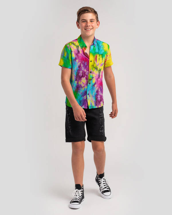Skylark Boys' Splice Short Sleeve Shirt for Mens
