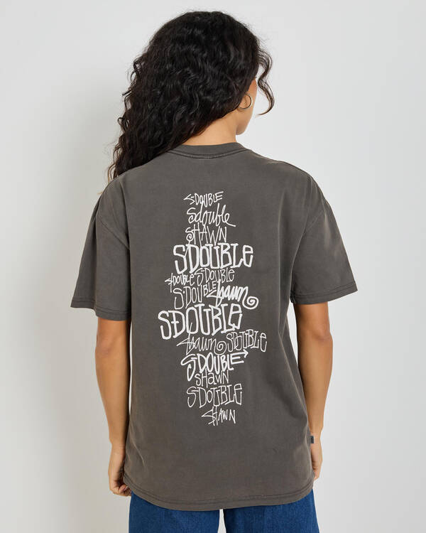 S-Double Script Stack T-Shirt for Womens