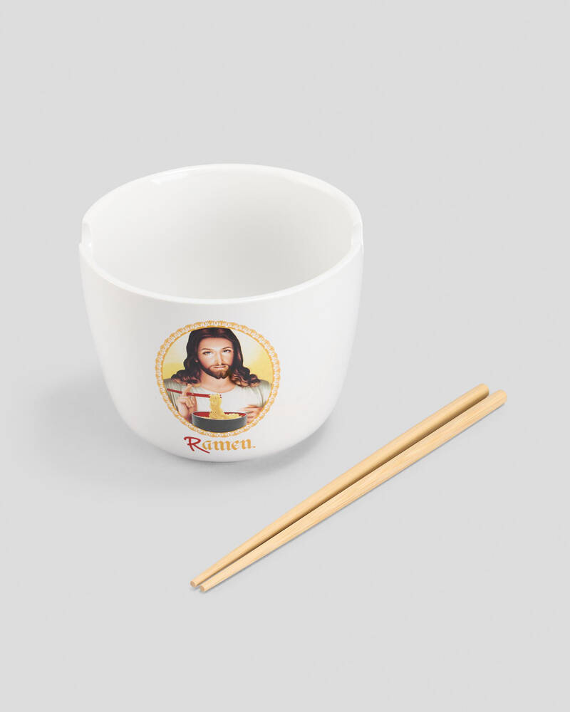 Get It Now Jesus Ramen Ceramic Noodle Bowl with Chopsticks for Unisex