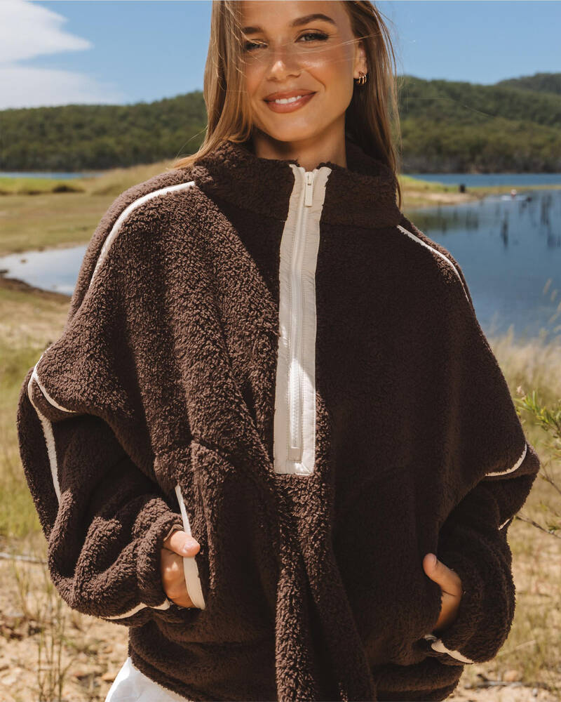 Mooloola Summit Quarter Zip Polar Fleece Sweatshirt for Womens