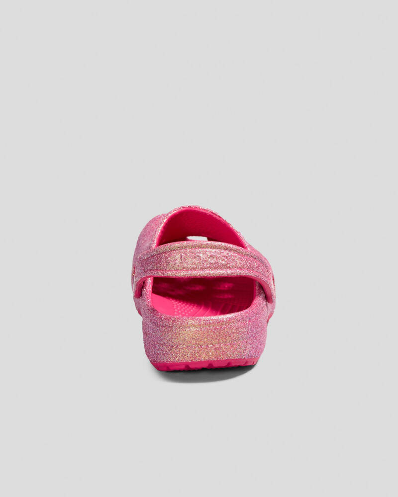 Crocs Kids' Classic Glitter Clogs for Unisex